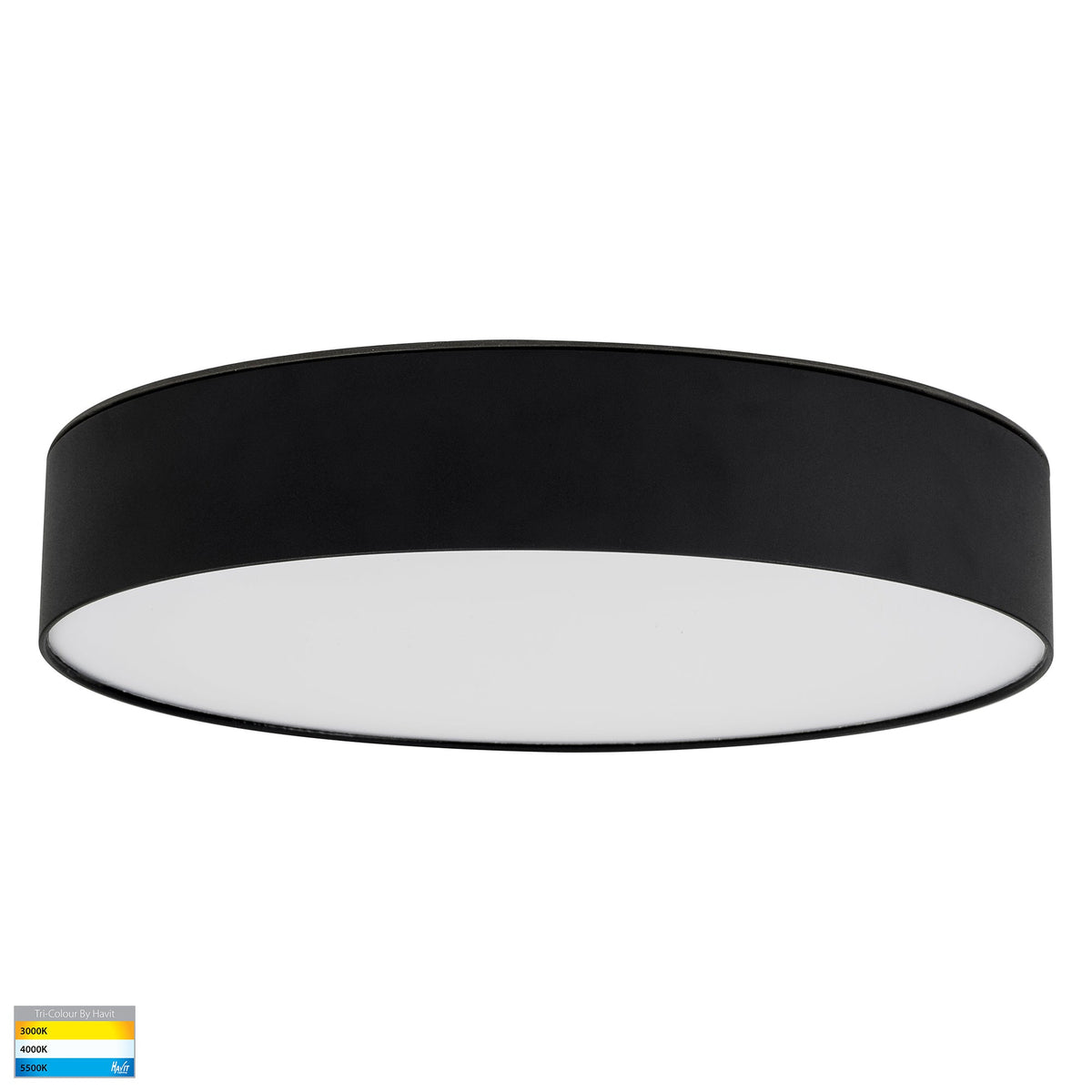 Nella Black 30w Ceiling Mounted LED Oyster - HV5893T-BLK