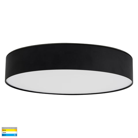 Nella Black 30w Ceiling Mounted LED Oyster - HV5893T-BLK