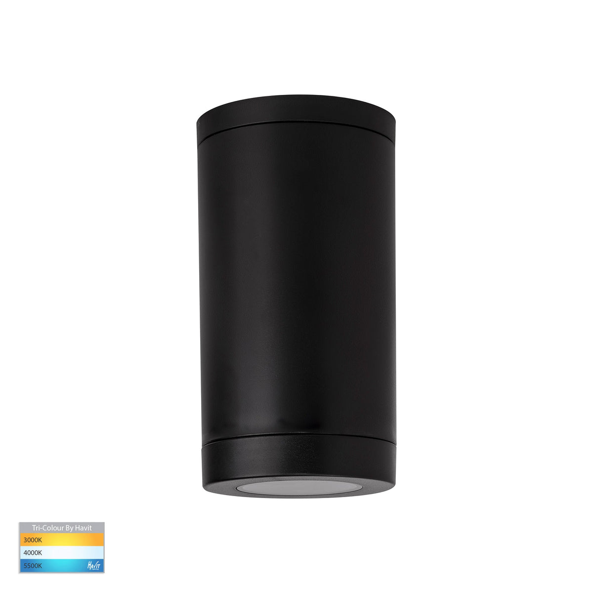 Lexan Black 9in1 Surface Mounted GU10 LED Downlight - HV5831T-BLK