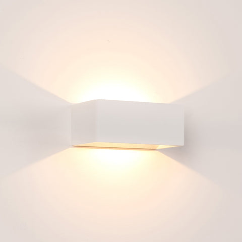 Mia White TRI Colour Up & Down LED Wall Light - HV3665T-WHT