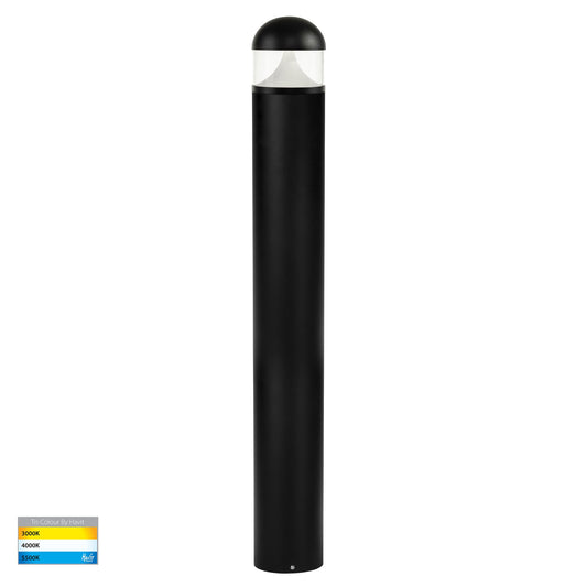 Divad 1050mm Black LED Bollard Light - HV1633T-BLK-24V-RND