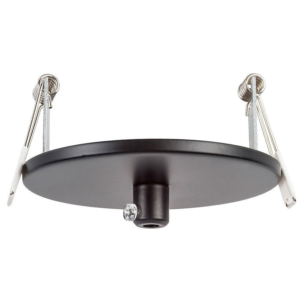 100mm Round Recessed Canopy Black - HV9705-9005-BLK-RND