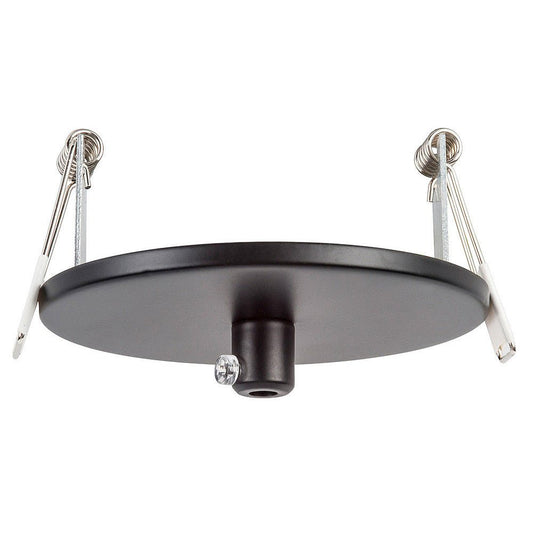 100mm Round Recessed Canopy Black - HV9705-9005-BLK-RND