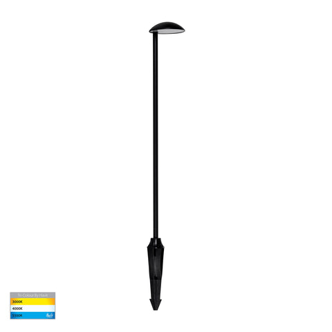 Konoa Aluminium Black LED Bollard Spike Light - HV1524T-BLK-24V