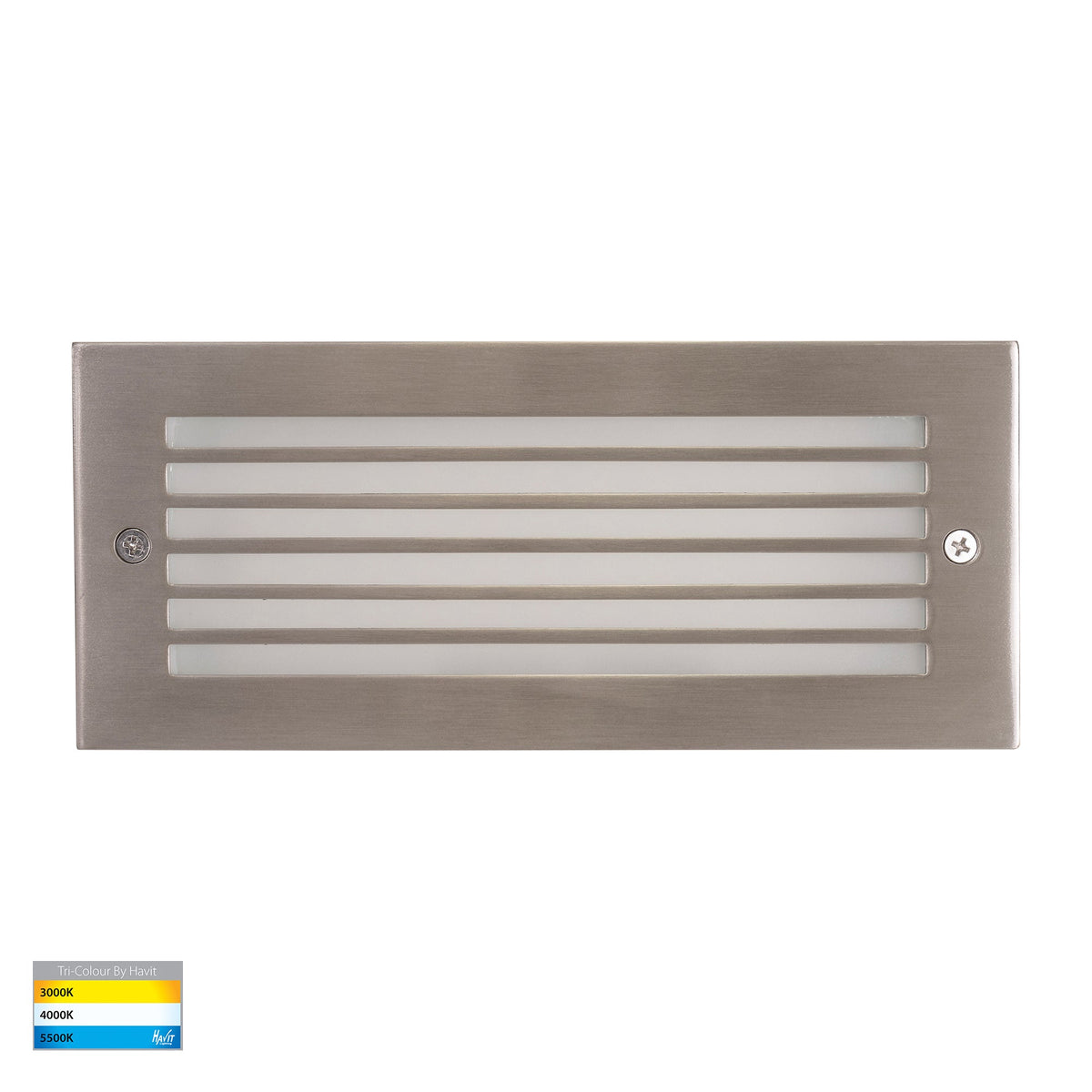 Bata 316 Stainless Steel LED Brick Light with Grill - HV3004T-SS316-240V