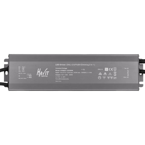 300W Dali 2 + Push Dim Dimmable LED Driver - HV96631-12V300W