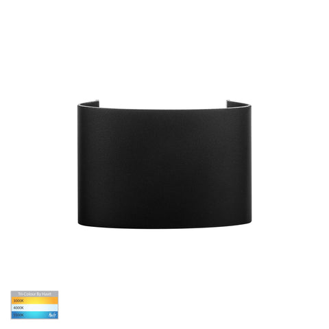 Maro Black Up & Down TRI Colour LED Wall Light - HV3695T-BLK-240V