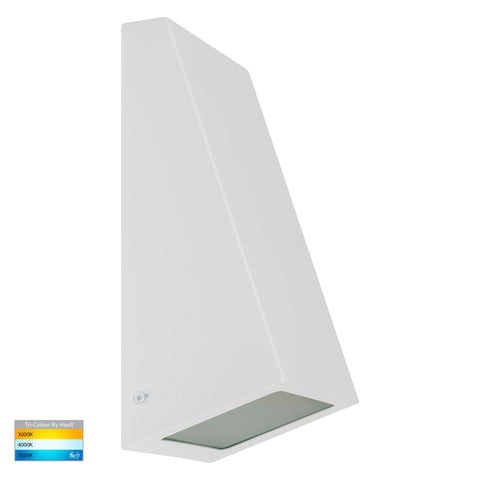 Taper White TRI Colour LED Wedge Wall Light - HV3601T-WHT