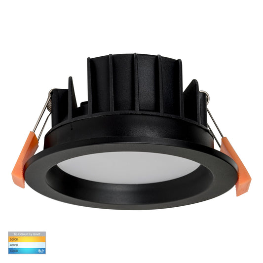 Polly Polycarbonate Black Fixed LED Downlight - HV5522T-BLK