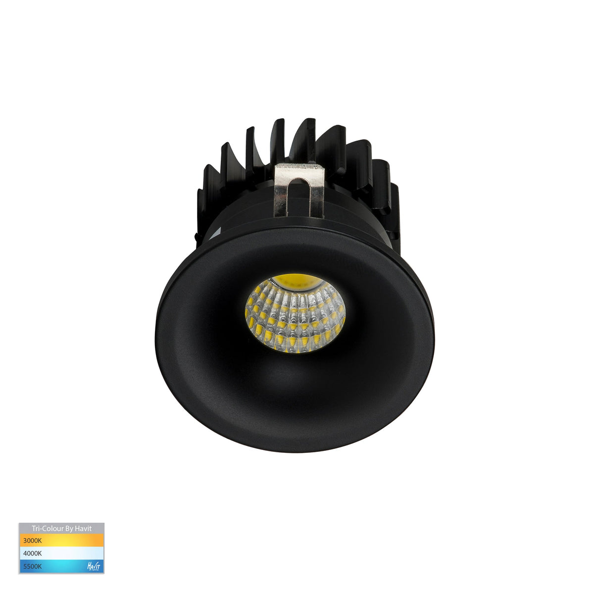 Niche Black Round Mini Recessed Downlight - HV5702T-BLK
