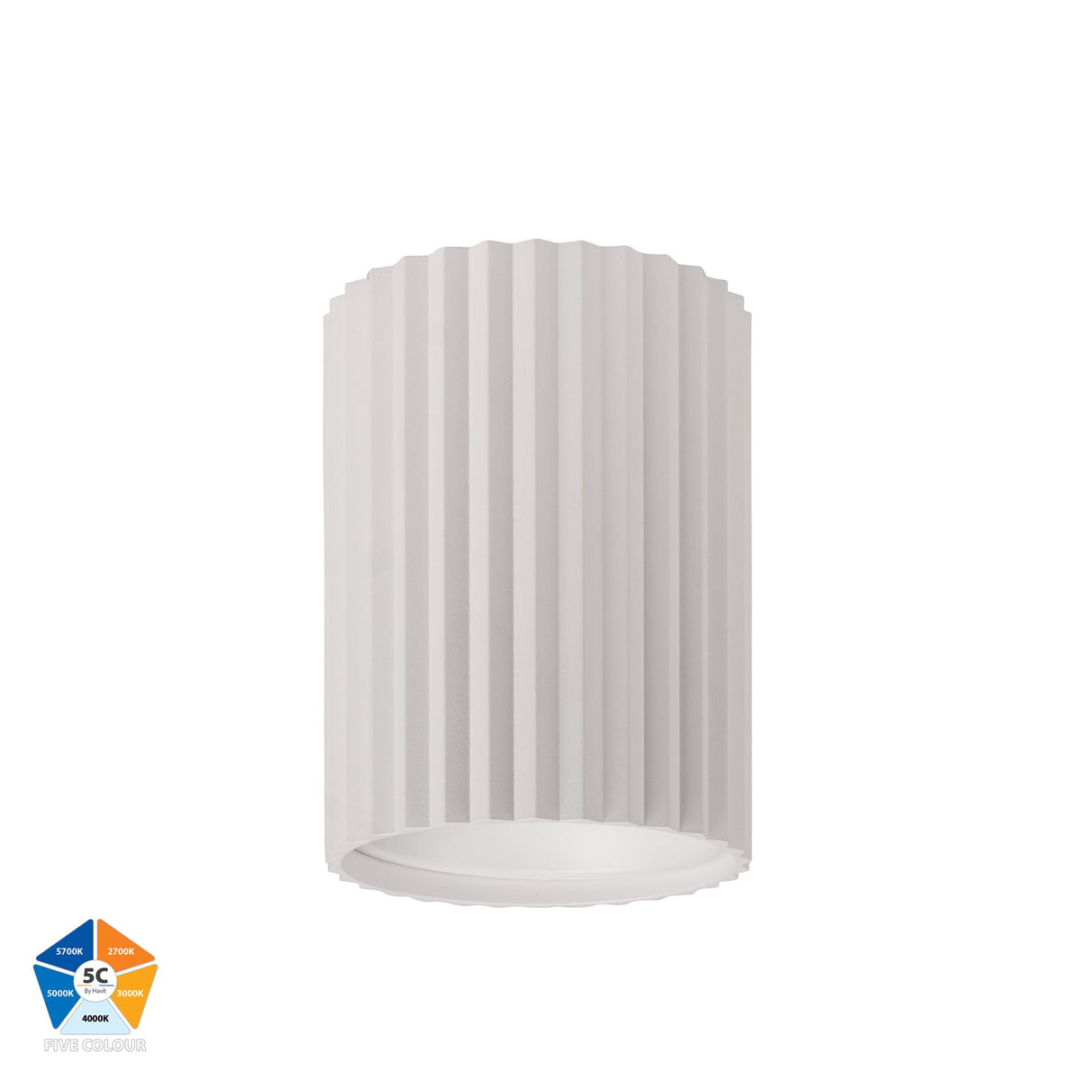 Nella White 12w Surface Mounted LED Downlight - HV5852S-WHT-12V
