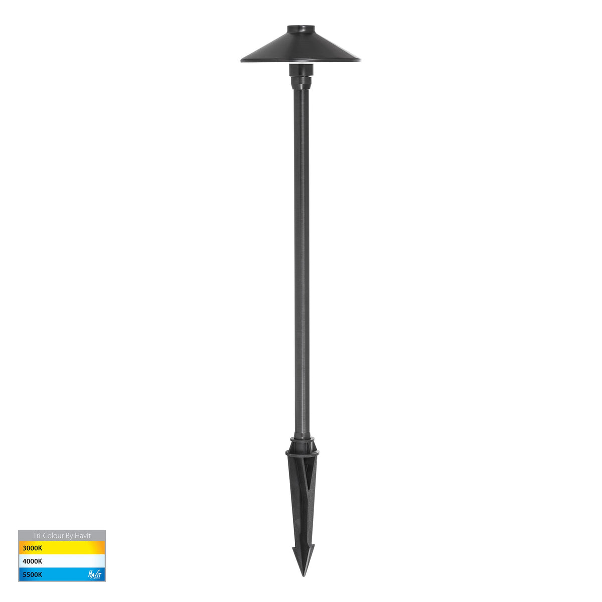 Polari Antique Brass 3w LED Garden Spike Light - HV1452T-AB