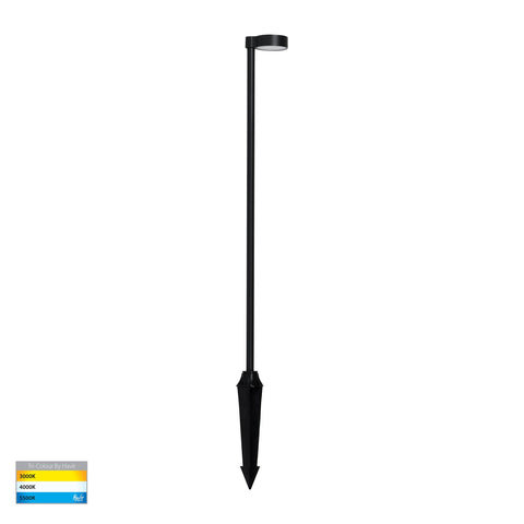 Liueg Aluminium Black LED Bollard Spike Light - HV1521T-BLK-24V