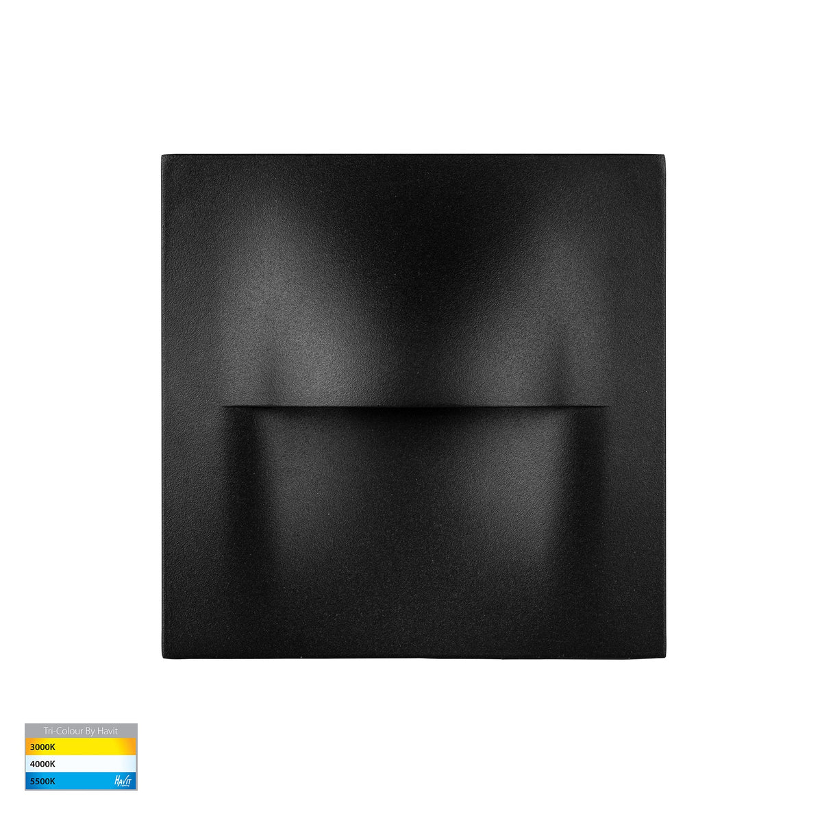 Lisca Aluminium Black Square LED Wall Light - HV3228T-BLK-240V