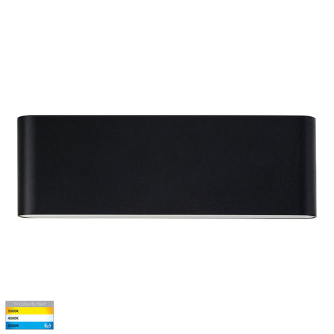 Lisse Black Fixed Down LED Wall Light - HV3652T-BLK-12V