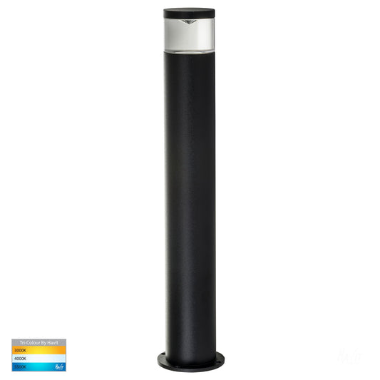 HV1601T-BLK & HV1602T-BLK - Highlite Black TRI Colour LED Bollard Lights - HV1602T-BLK