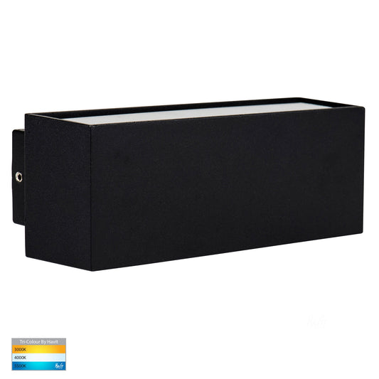 Blokk Black Up & Down LED Wall Light - HV3639T-BLK