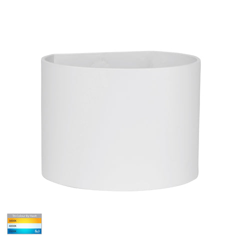 Versa White Round Up & Down Wall Light - HV3658T-WHT-RND-12V