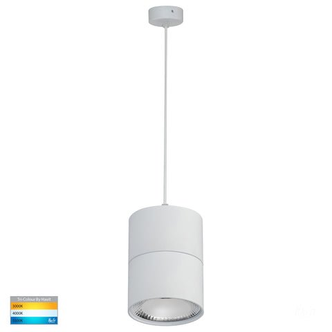 Nella White 12w LED Pendant - HV5803T-WHT-P