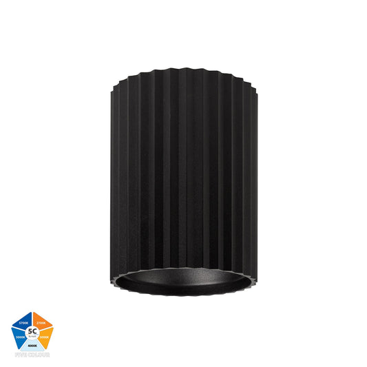 Nella Black 12w Surface Mounted LED Downlight - HV5852S-BLK