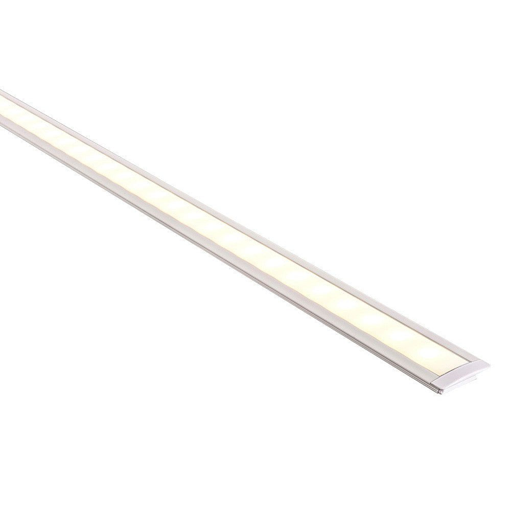 White Shallow Square Winged Aluminium Profile - HV9695-2507-WHT-3M