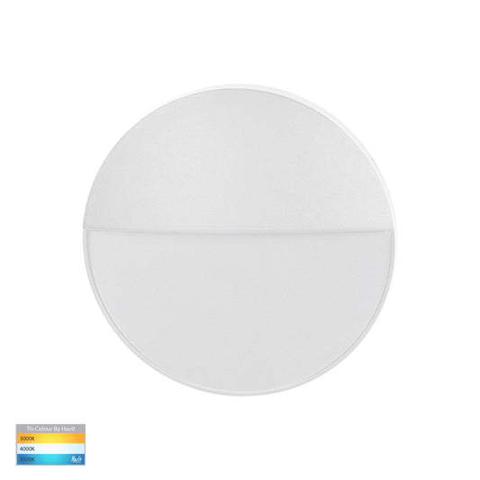Fino White Round LED Outdoor Step Light - HV3268T-WHT-12V-RND