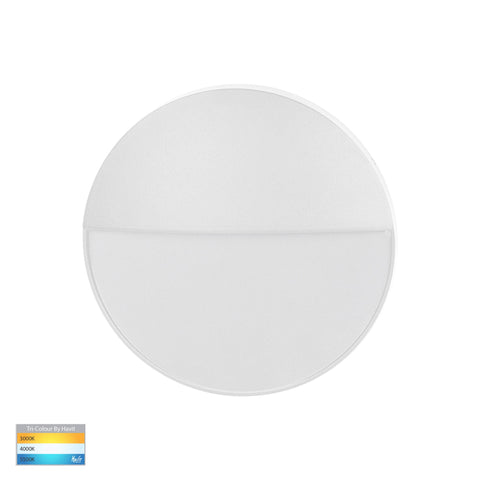 Fino White Round LED Outdoor Step Light - HV3268T-WHT-12V-RND