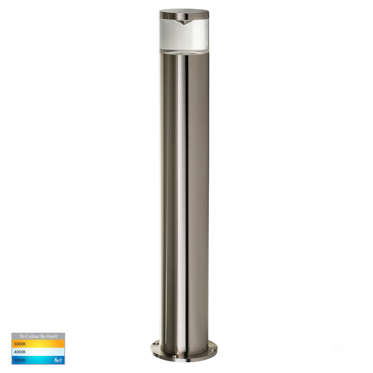 HV1601T-SS316 & HV1602T-SS316 - Highlite 316 Stainless Steel TRI Colour LED Bollard Lights - HV1602T-SS316