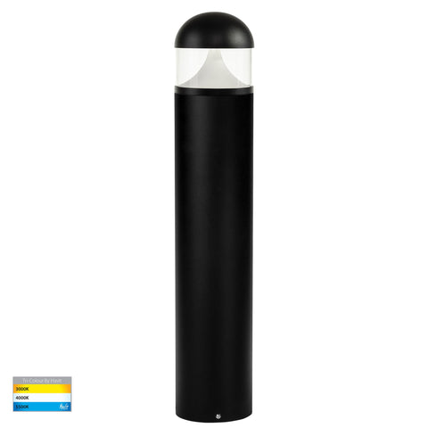Divad 650mm Black LED Bollard Light - HV1632T-BLK-240V-RND