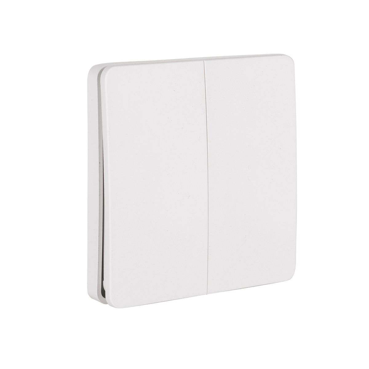 Two Gang White Wireless Self Powered Wall Switch - HV9262