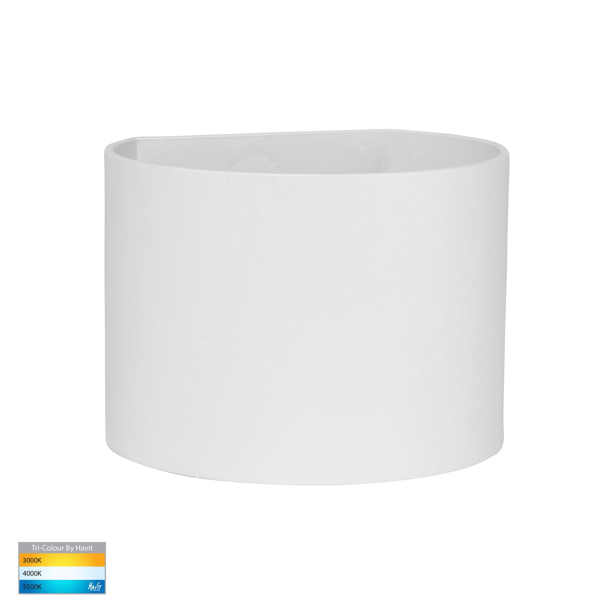 Versa White Round Up & Down Wall Light - HV3658T-WHT-RND