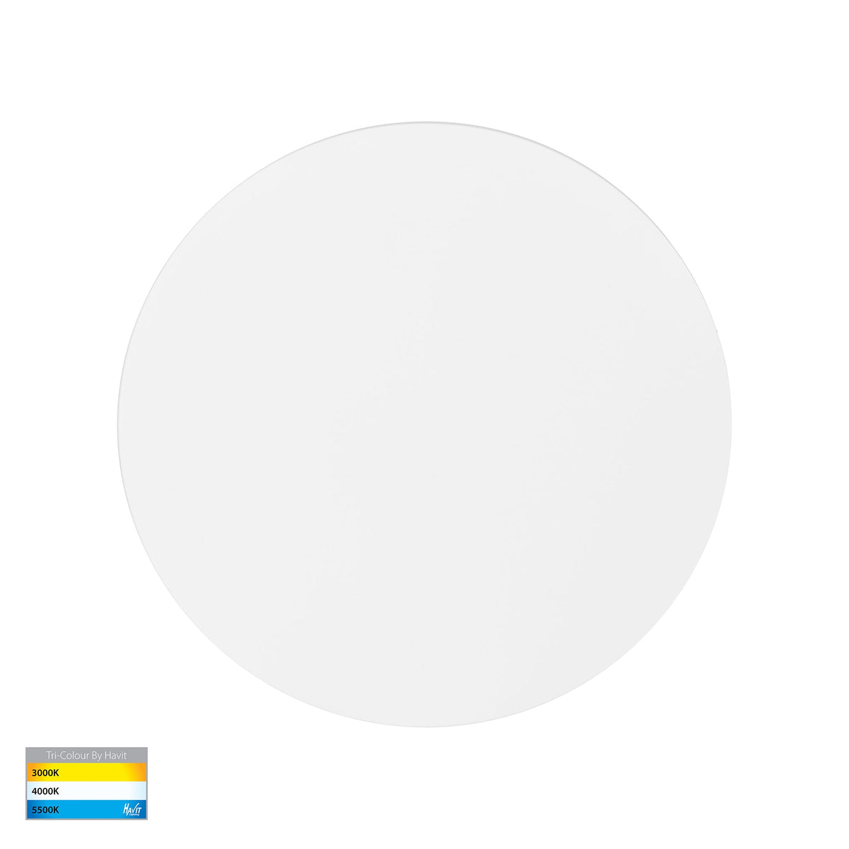 Halo White TRI Colour LED Wall Light - HV3592T-WHT