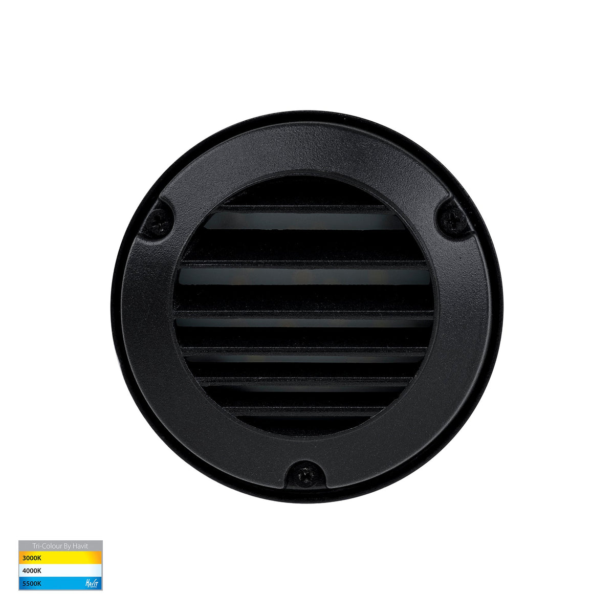 Pinta Black Louvered Step Lights - HV2925T-12V