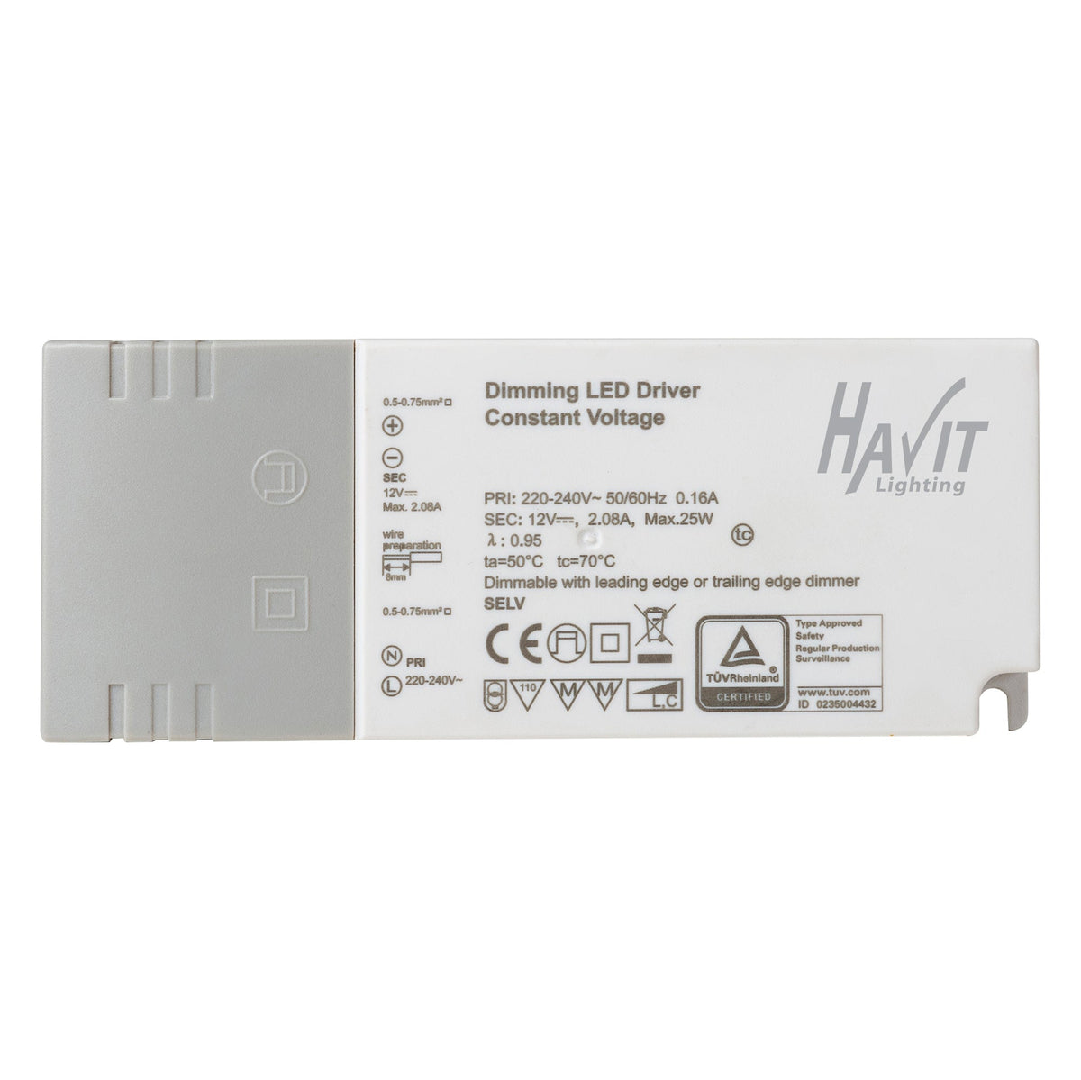HV9668-12V25W | HV9668-24V25W- 25w Triac Dimmable Indoor LED Driver - HV9668-12V25W