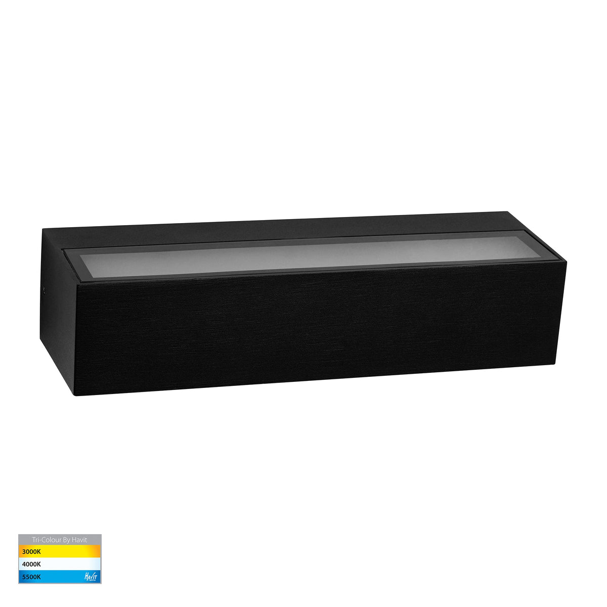 Siena Black LED Up & Down Wall Light - HV3657T-BLK