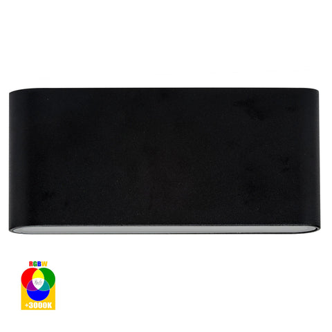 Lisse Black Fixed Down RGBW LED Wall Light - HV3643RGBW-BLK