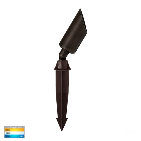 Shawl Antique Brass 5w LED Garden Spike Light - HV1458T