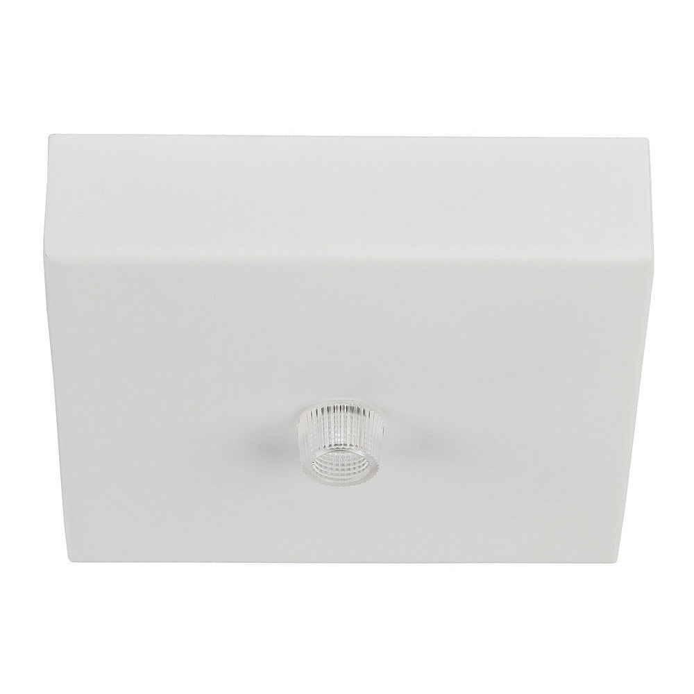 100mm Square Canopy White - HV9705-9025-WHT-SQ