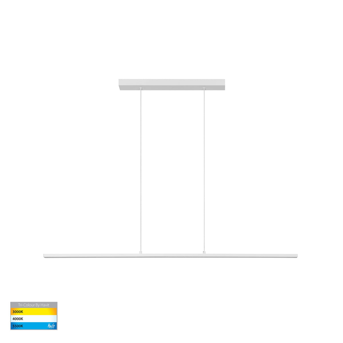 Proline White 1200mm Slim LED Pendant - HV6005T-WHT