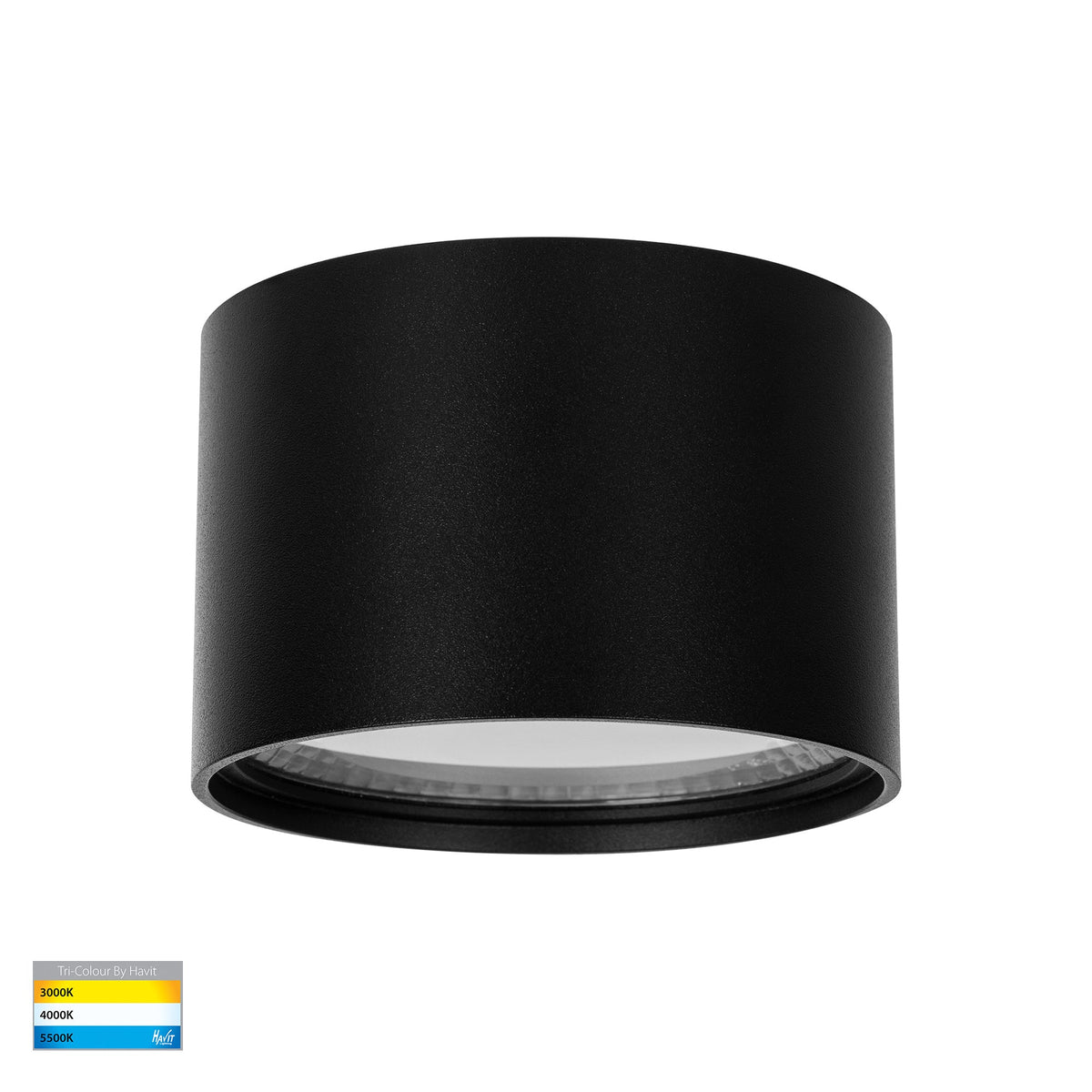 Nella Black 12w Surface Mounted LED Downlight - HV5803T-BLK-12V