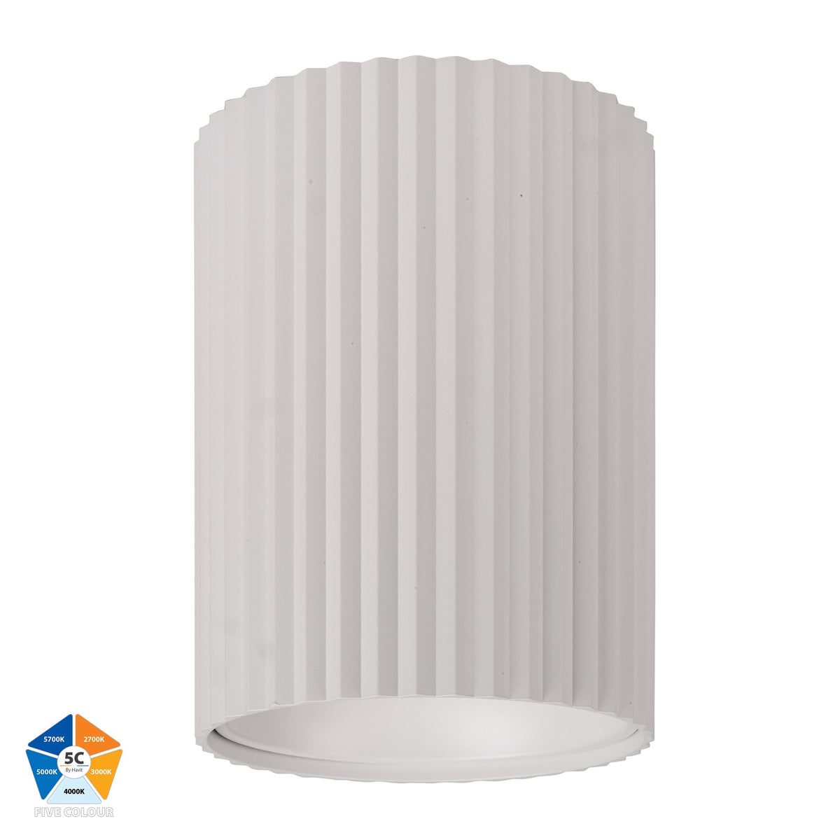 Nella White 24w Surface Mounted LED Downlight - HV5854S-WHT-12V