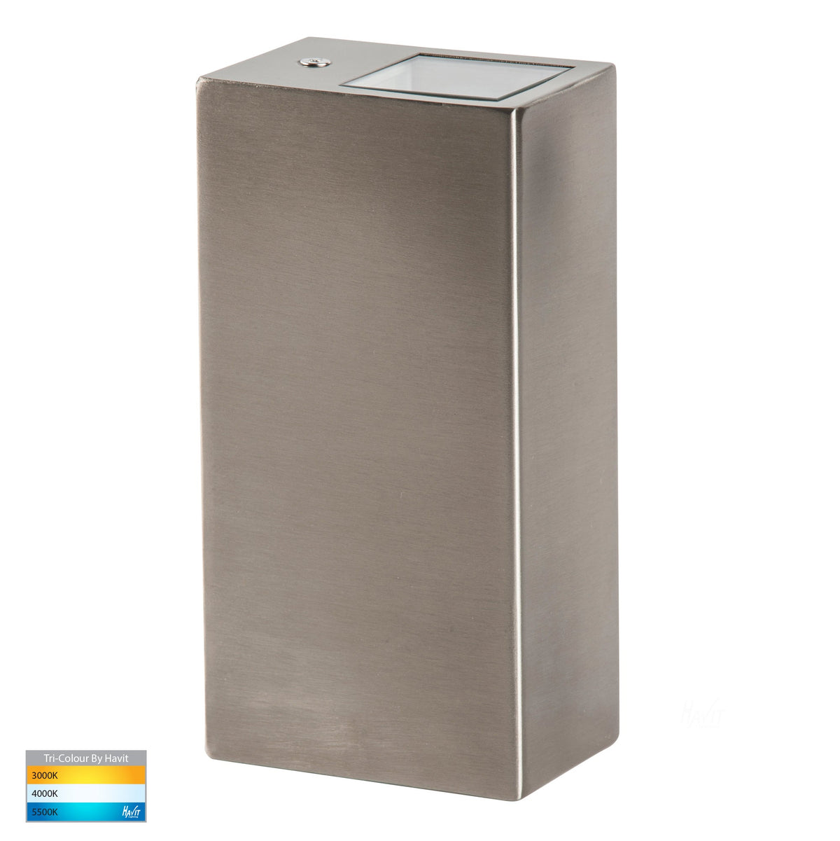 Veldi 316 Stainless Steel Square TRI Colour Up & Down Wall Light - HV3633T-SS316
