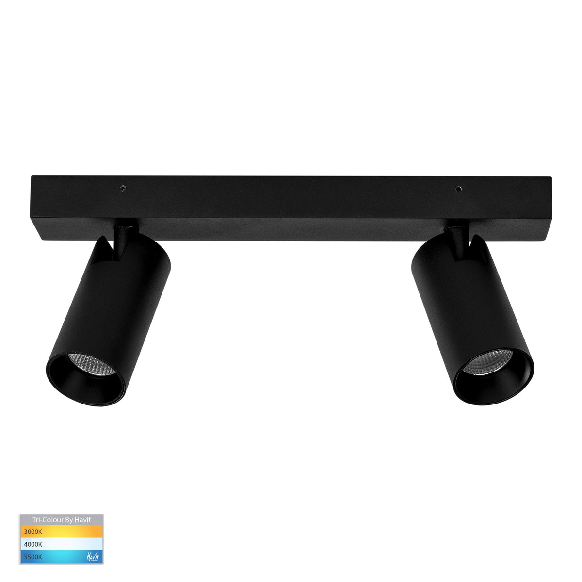 Revo Black 2 Light TRI Colour LED Bar Light - HV4002T-2-BLK