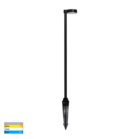 Liueg Aluminium Black LED Bollard Spike Light - HV1522T-BLK-24V