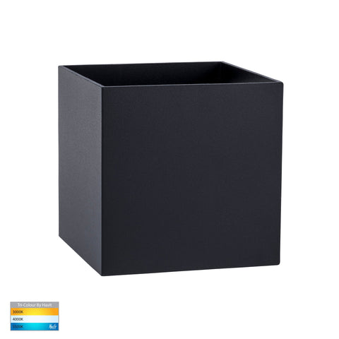 Versa Black Square Up & Down Wall Light - HV3658T-BLK-SQ