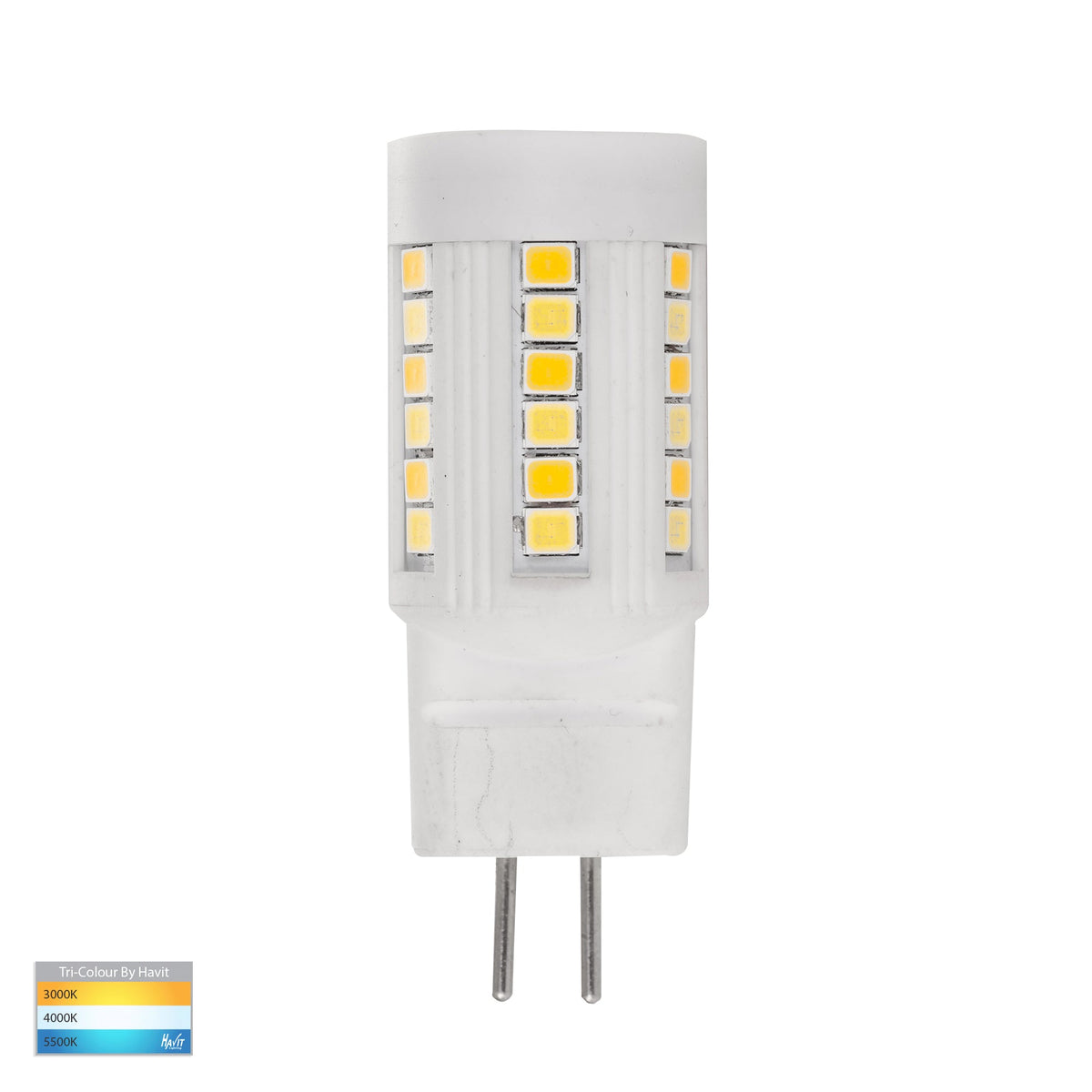 3w G5.3 Tri Colour LED Bi Pin Globe - HV9518