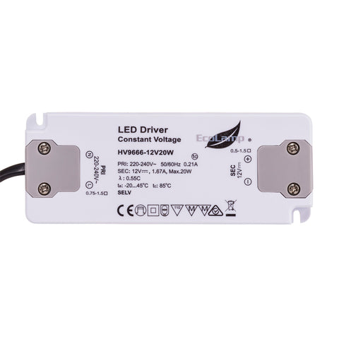 20w Indoor IP20 Constant Voltage LED Driver - HV9666-12V20W