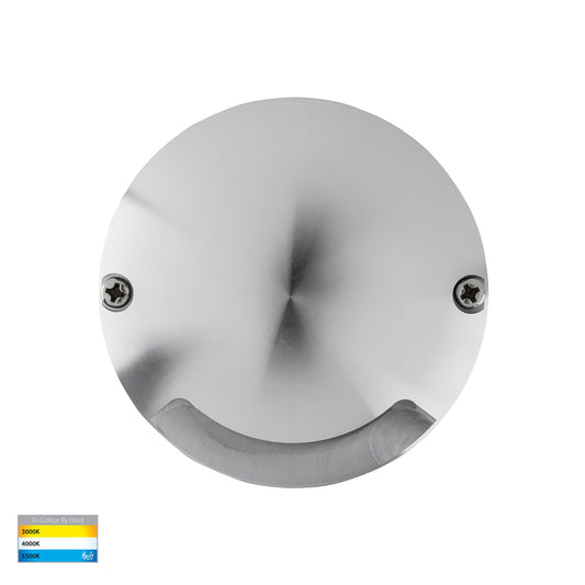 Dome Silver Aluminium LED One Way Deck Lights - HV2871T-SLV-12V