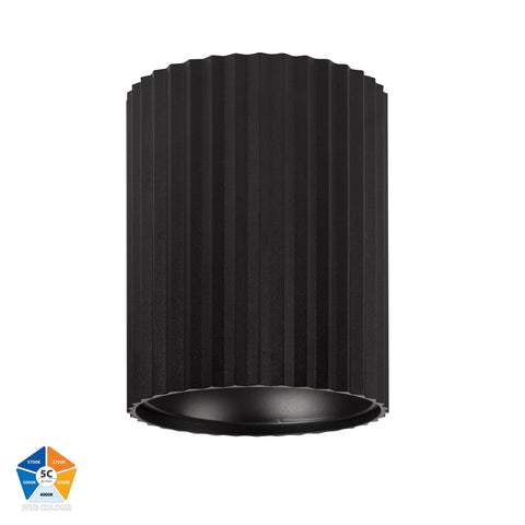 Nella Black 18w Surface Mounted LED Downlight - HV5853S-BLK-12V