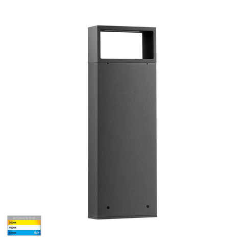 Cadrado Black LED Bollard Light - HV1636T-BLK-240V